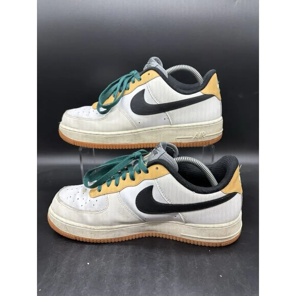 Nike Air Force 1 Low NIKE ID BY YOU White Green Yellow Mens Size 9.5 KCA